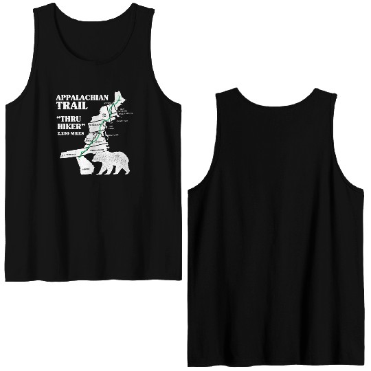 Thruh Hiker, Appalachian Trail - US Trail Double Sided Tank Tops