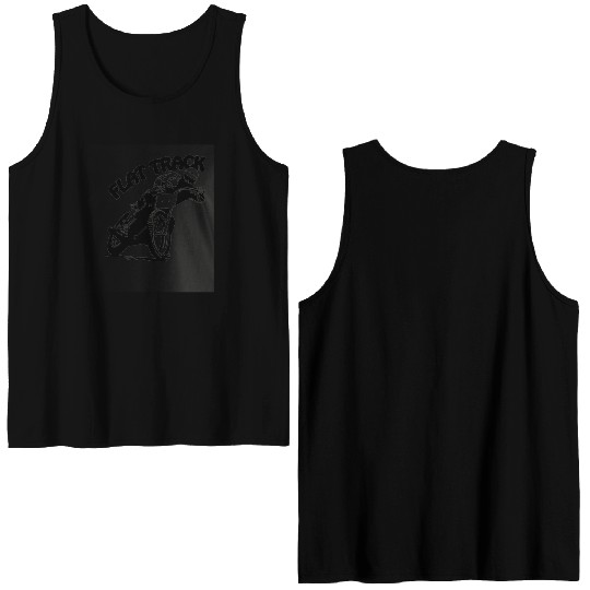 Flat Track Motorcycle Racing Mens Unisex Crew Neck Double Sided Tank Tops