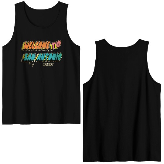 Welcome to San Antonio Texas Design Double Sided Tank Tops