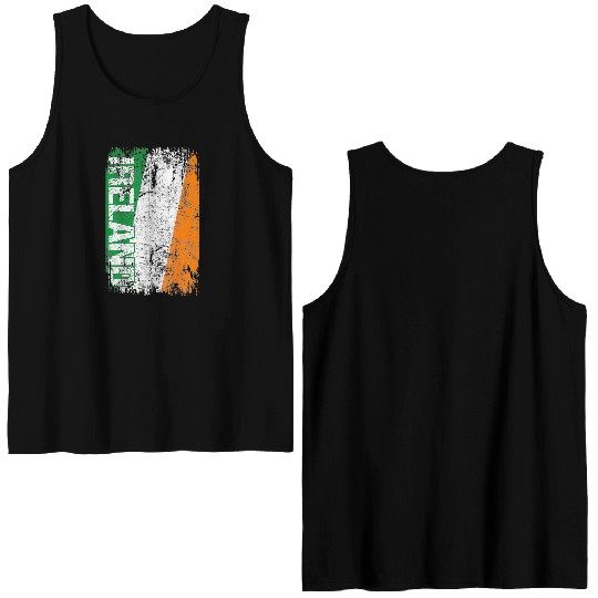 IRELAND Flag Vintage Retro Irish Double Sided Tank Tops