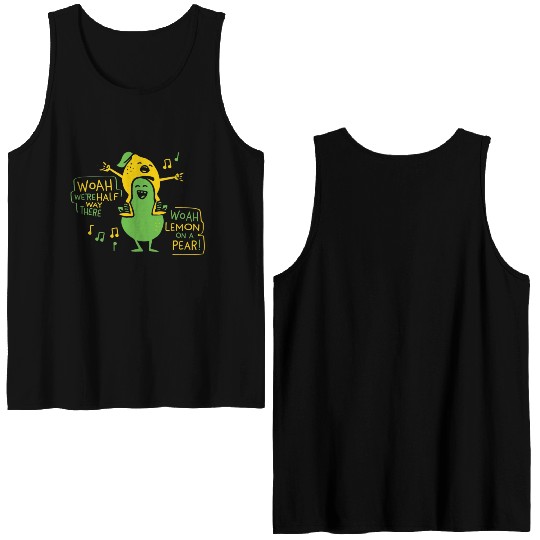 Lemon On A Pear Funny Meme Lemon On A Pear Teacher Double Sided Tank Tops
