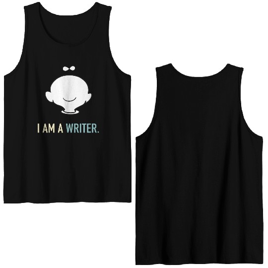 I am a writer Double Sided Tank Tops