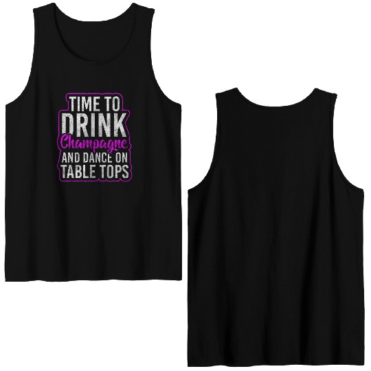 Alcohol Partying Vodka Double Sided Tank Tops