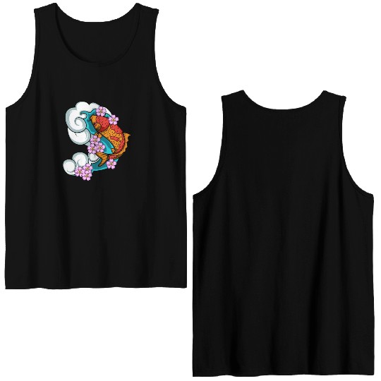 Cherry Blossom Aquarist Gift Double Sided Tank Tops