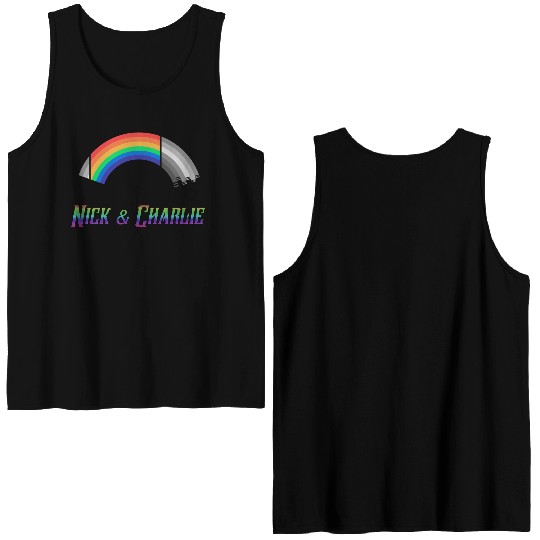 Heartstopper Rainbow LBGTQIA+ Nick and Charlie Double Sided Tank Tops