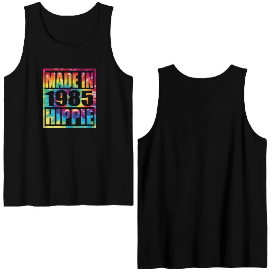 Hippie Birthday 1985 Double Sided Tank Tops