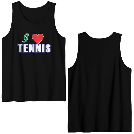 I LOVE TENNIS Double Sided Tank Tops