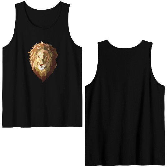 Lion: King of the Jungle graphic Art Double Sided Tank Tops