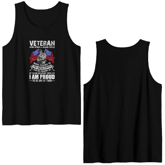 Veterans day celebration. Thank you veterans Double Sided Tank Tops