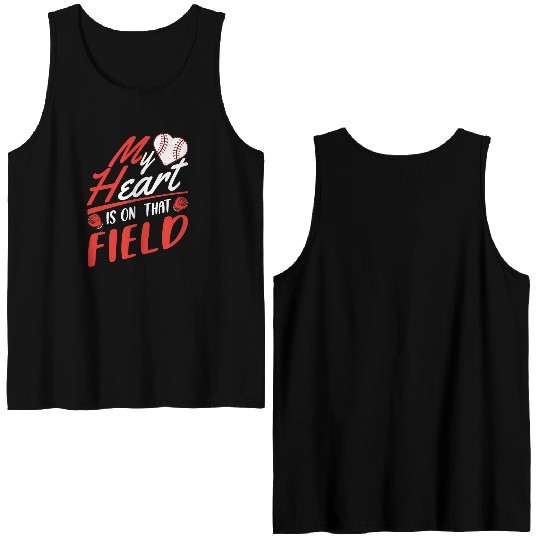 Baseball Mom Son Baseball Lover Double Sided Tank Tops