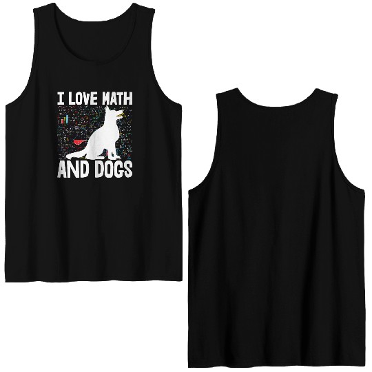 I Love Math & Dogs Double Sided Tank Tops