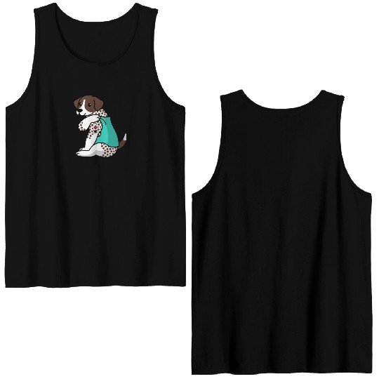 I Love Dad German Shorthaired Pointer Double Sided Tank Tops
