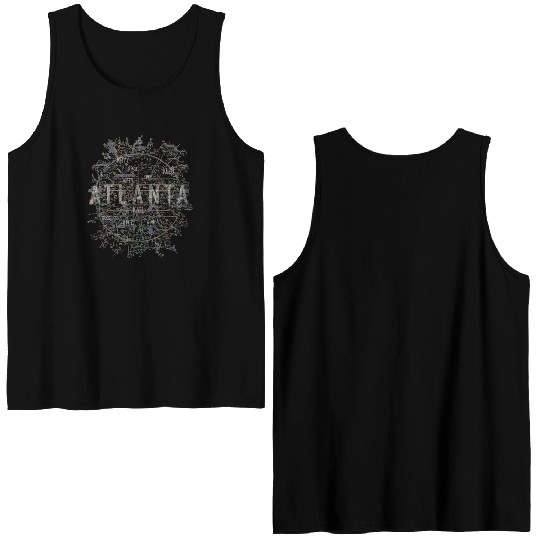 Atlanta Pilot Aviation Air Traffic Control Airspac Double Sided Tank Tops