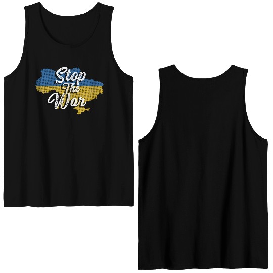 Stop the War Peaceful Activist Gift Double Sided Tank Tops