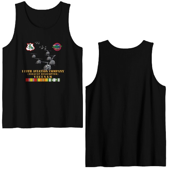 Army 119th Aviation Company Assault Helicopter w S Double Sided Tank Tops