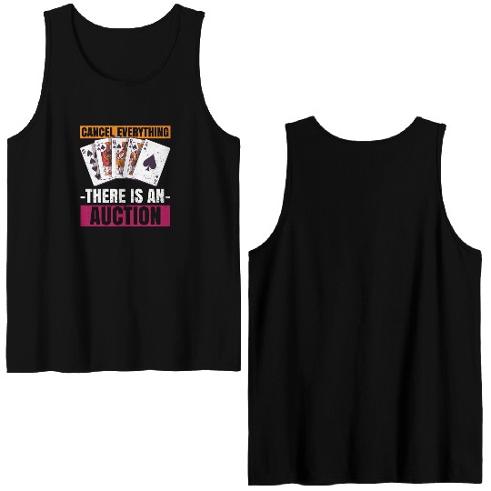 Card Game Bridge Quote for a Bridge Nerd Double Sided Tank Tops