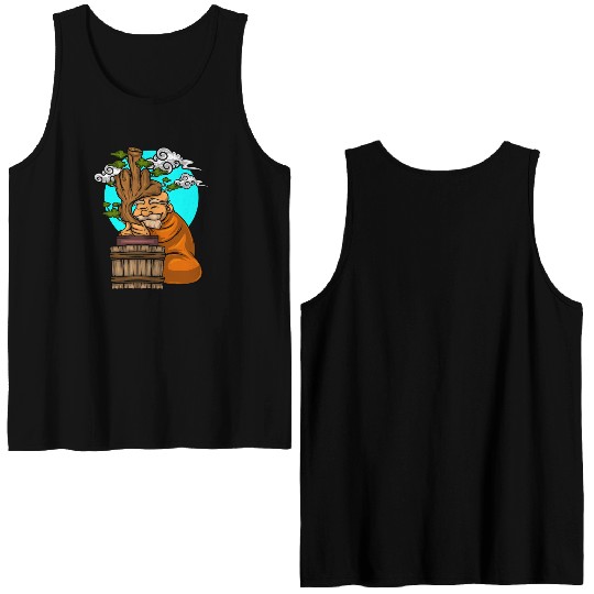 Miniature Trees Bonsai Middle Finger Double Sided Tank Tops