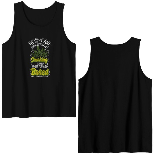 Marijuana Weed Hashish Legalize Double Sided Tank Tops