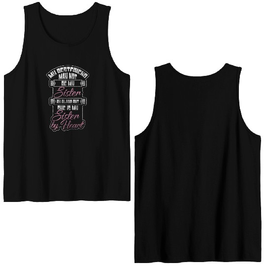 Friendship Love Sister Sweet Double Sided Tank Tops