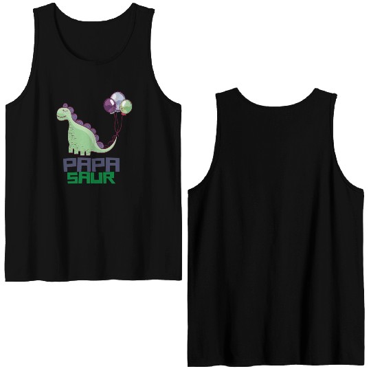 PAPA SAUR, Father's Day Double Sided Tank Tops