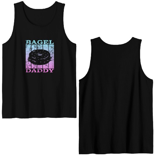 bagel dad 4 Double Sided Tank Tops