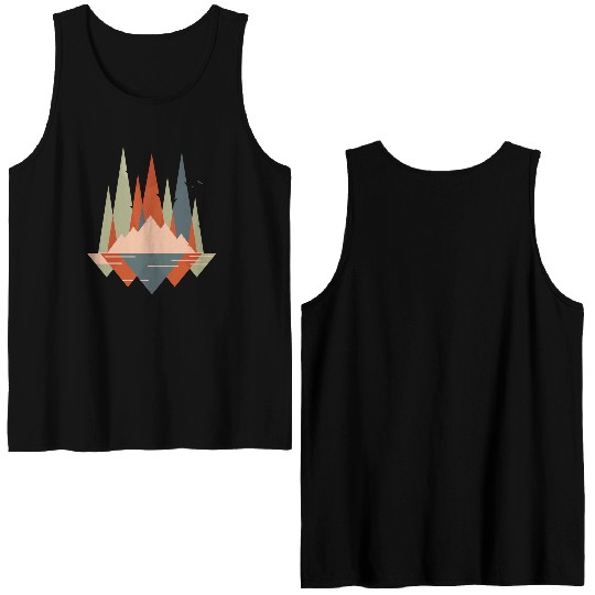 Geometric Mountains Double Sided Tank Tops
