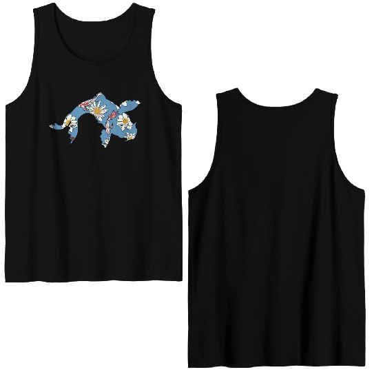 Koi Carp Japan Fish Colorful Pond Hobby Double Sided Tank Tops
