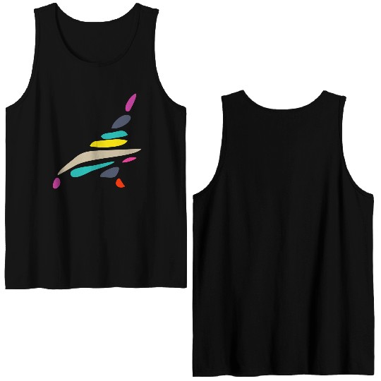 Geometry Triangle Rectangle Circle Colors Double Sided Tank Tops