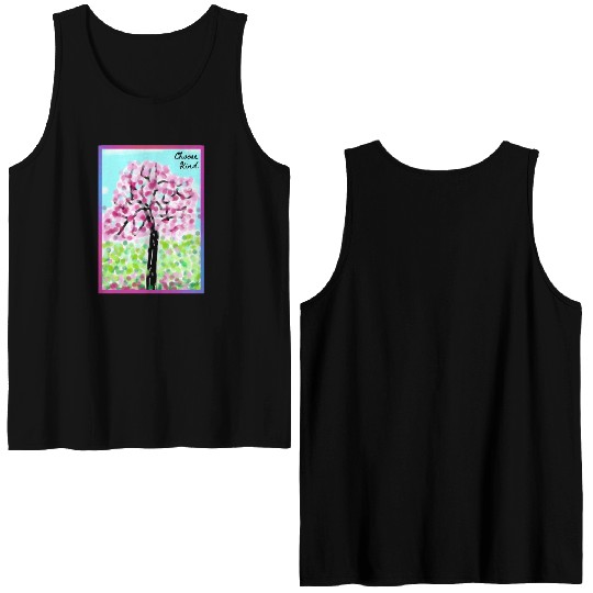 Choose Kind | Be A Kind Human | Cherry Blossom Double Sided Tank Tops