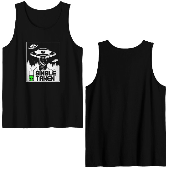 Alien Gift Extraterrestrial UFO AREA 51 Sci-fi Double Sided Tank Tops
