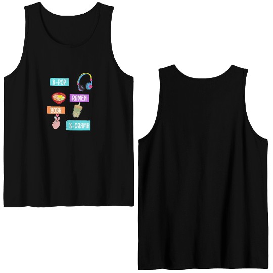 K-Pop Fashion for Fans of korean K-Drama & K-Pop Double Sided Tank Tops