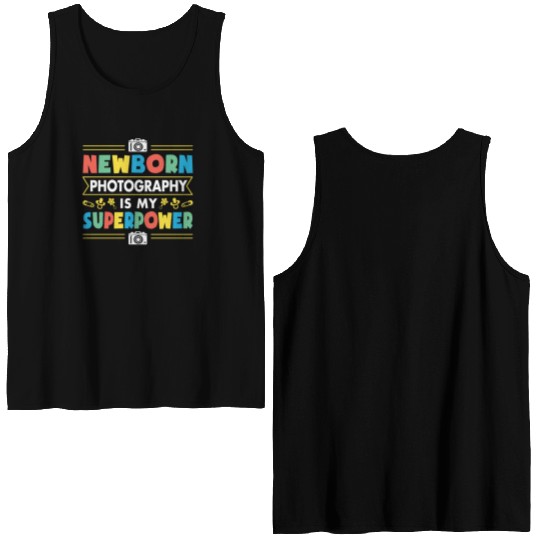 Photography Camera Lens Retro Double Sided Tank Tops