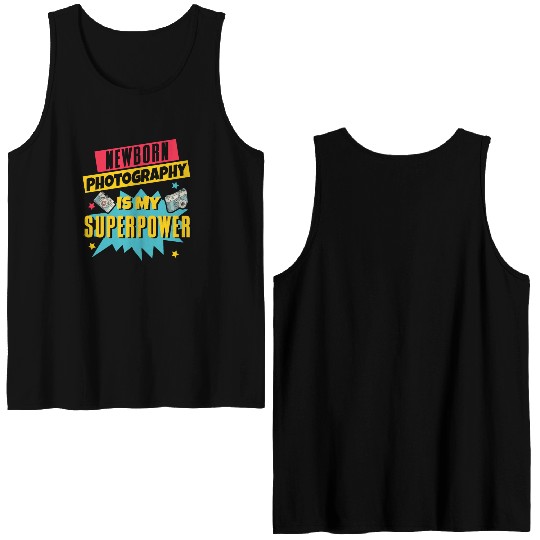 Photography Camera Lens Retro Double Sided Tank Tops