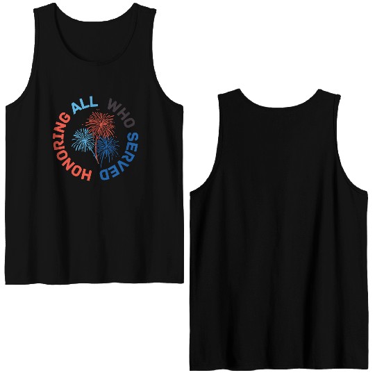 Thank You Veterans l Veterans Day Gift Idea Double Sided Tank Tops