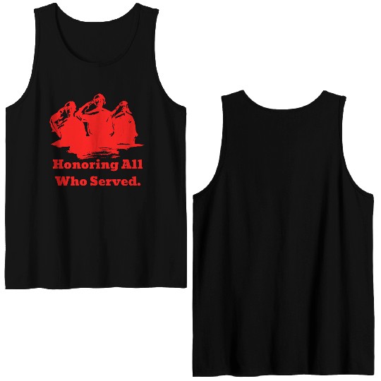 Thank You Veterans l Veterans Day Gift Idea Double Sided Tank Tops