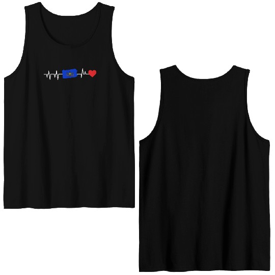 Pennsylvania Heartbeat Gift Double Sided Tank Tops