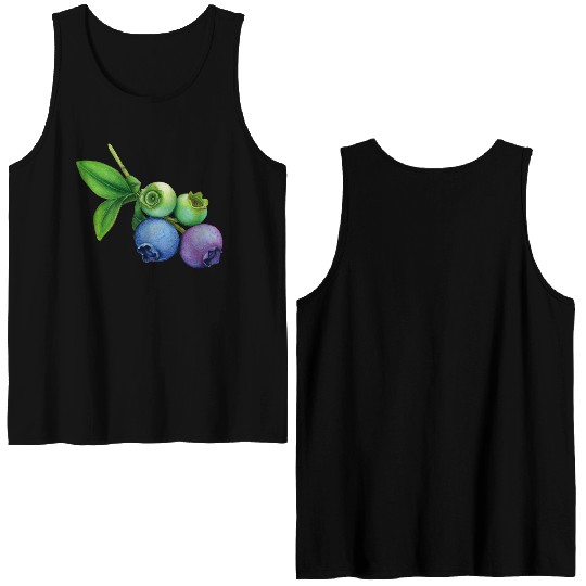 blueberries Double Sided Tank Tops