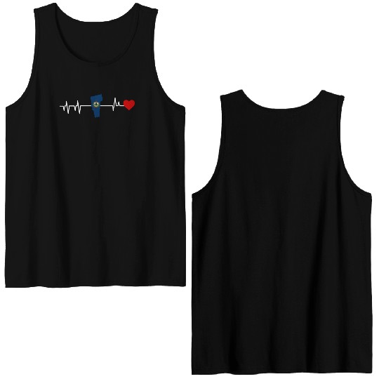 Vermont Heartbeat Gift Double Sided Tank Tops