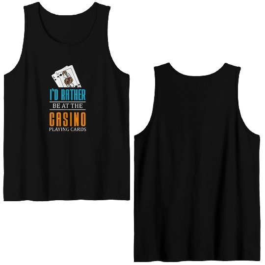 Gambling Winner Dice Blackjack Double Sided Tank Tops