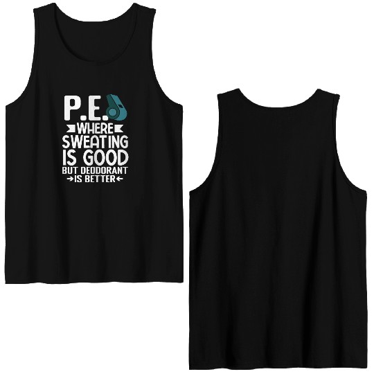 PE Teacher Education Gym Physical Education Double Sided Tank Tops