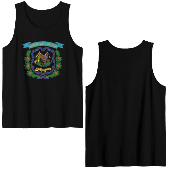 Govt West Virginia 1863 Blue Gold X 300 Double Sided Tank Tops