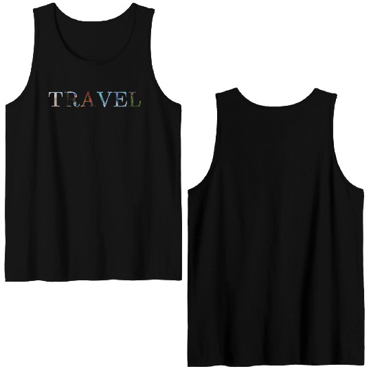 in love with travel, in all seasons Double Sided Tank Tops