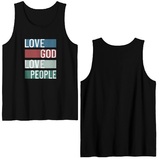 Love God Love People Double Sided Tank Tops