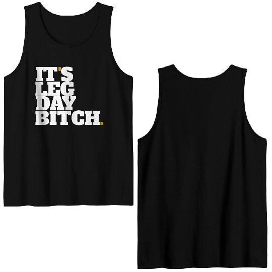 leg day gym Double Sided Tank Tops