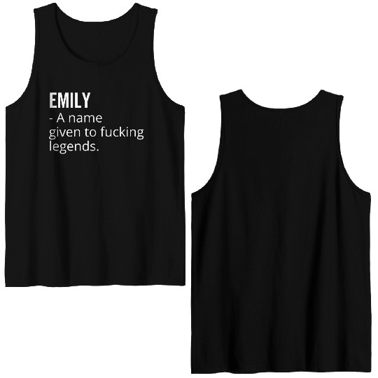 Emily a Name Given to Fucking Legends Double Sided Tank Tops