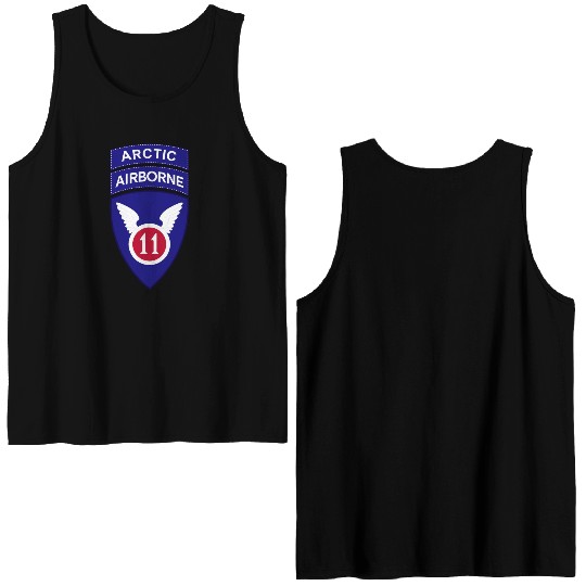 11th Airborne Division w Arctic Tab wo Txt X 300 Double Sided Tank Tops