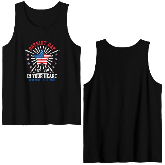 9/11 Patriot Day Keep Them in Your Heart Double Sided Tank Tops
