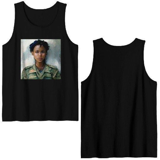 Beautiful US army combat medic painting Double Sided Tank Tops