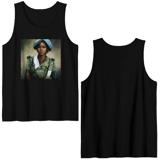 Beautiful US army combat medic painting Double Sided Tank Tops