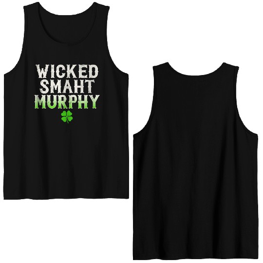 Wicked Smaht Murphy Clan Boston Irish Slang Double Sided Tank Tops